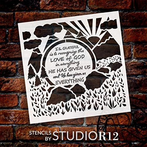 הכירו את אהבת האל בכל סטנסיל מאת Studior12 | מלאכת השראה DIY תפאורה ביתית | שלט עץ צבע | תבנית Mylar לשימוש